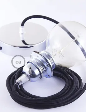 Cables Lampe Suspendue Pendel Pour Abat-jour Rm04 2 M Black / Chrome Plated One Size - Creative - FashionsVida