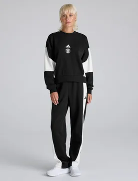 Manchester United x Womens Laziday Tracksuit Black M - Adidas - FashionsVida