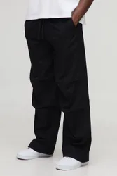 Herren Hose mit Gummibund in weiter Passform Black Größe Medium