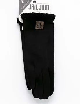 Damenschuhe Honey Bee Guanti Finto Camoscio C/bordino Pelo Einheitsgrösse Female - Jail Jam - FashionsVida