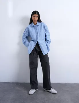 TSDEMI LS OVERSIZED SHIRT WVN female - 36 - FashionsVida