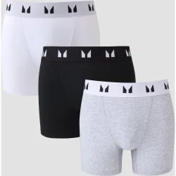 Bóxers para hombre de MP (paquete de 3) - /blanco/gris - XL