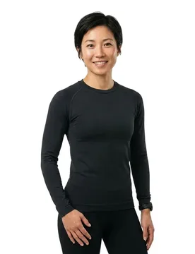 Flex Seamless 107086 Long Sleeve T-shirt Black L - Head - FashionsVida