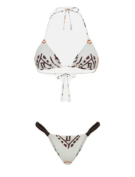 Bikini Triangolo Fantasia Beige MF23-0410X1 - ME FUI - FashionsVida