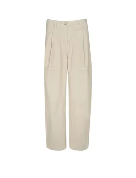 Pantalón Barrel Leg OCTOBER beige 32/L28 - Cambio - FashionsVida