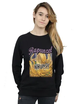 Women's Tangled Rapunzel Whump Sweatshirt in Black Size: Small - Black - Size: S - Disney - FashionsVida