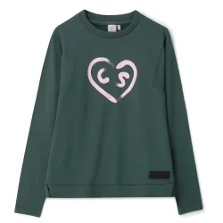 Cross Pullover Heart Crew, gruen s