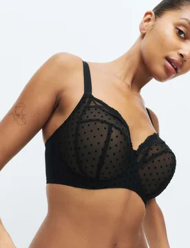 Mesh Wired Extra Support Bra F-J Black/Black female - M&S - FashionsVida