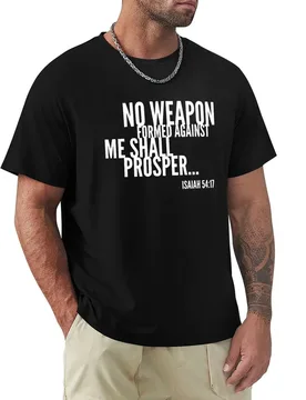No Weapon Formed Against Me Shall Prosper, Bible Verse, Christian Design T-Shirt shirts graphic tee clothes for men - Aliexpress - FashionsVida