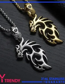 Men's Faucet Hollowed Out Stainless Steel Pendant Necklace Chain Jewelry - Aliexpress - FashionsVida