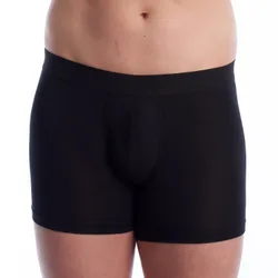 Mens Micromodal Elastic Breathable Boxer Shorts Q101 - Black - Size Medium