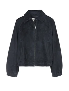 Lederjacke bleu marine 38 - Max Mara - FashionsVida