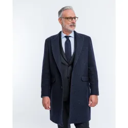 Abrigo de paño de hombre en azul oscuro