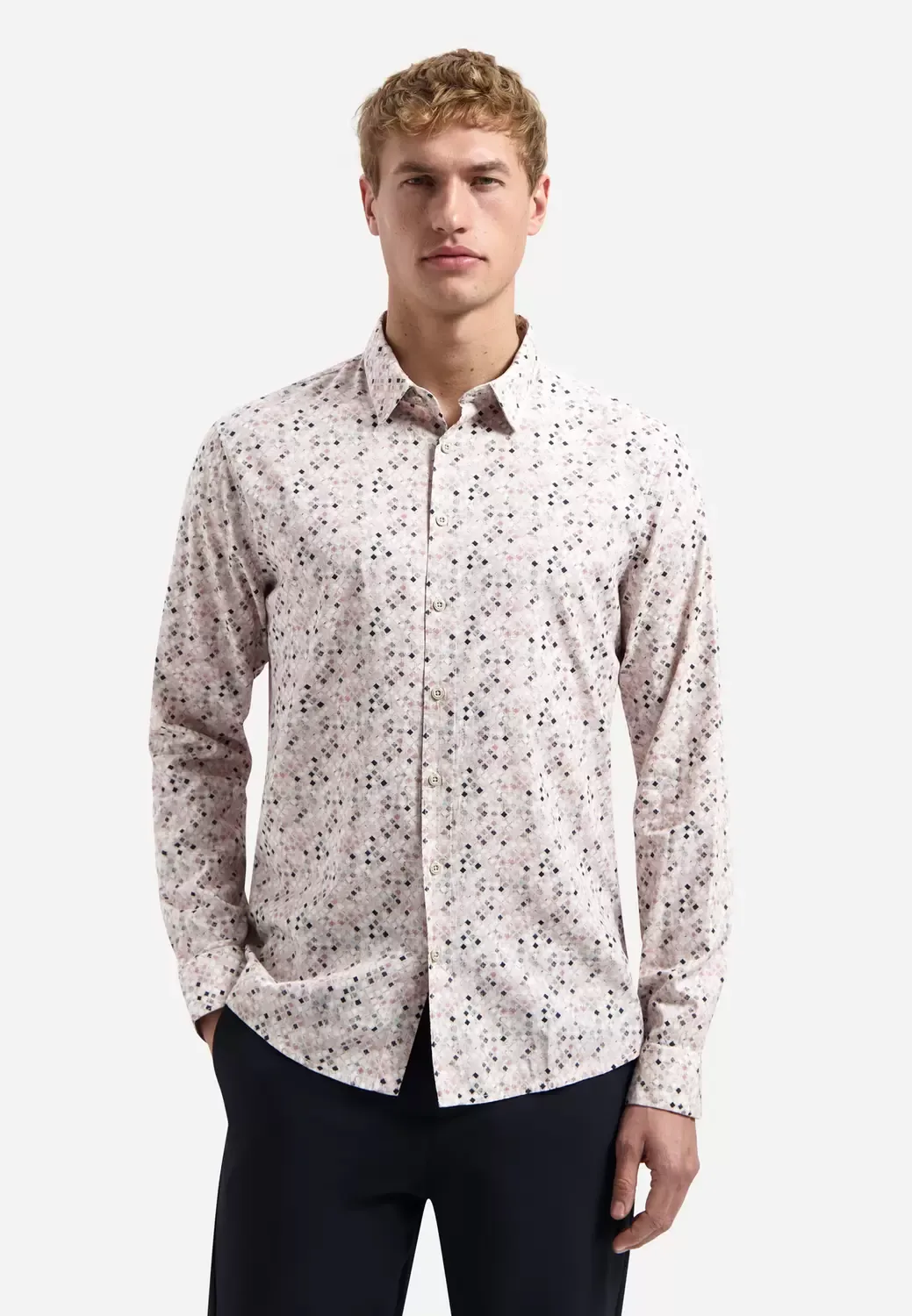 Shirt Allover Printed male - L - FashionsVida