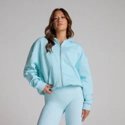 Sudadera con capucha y cremallera Basics para mujer de MP - cielo - XS