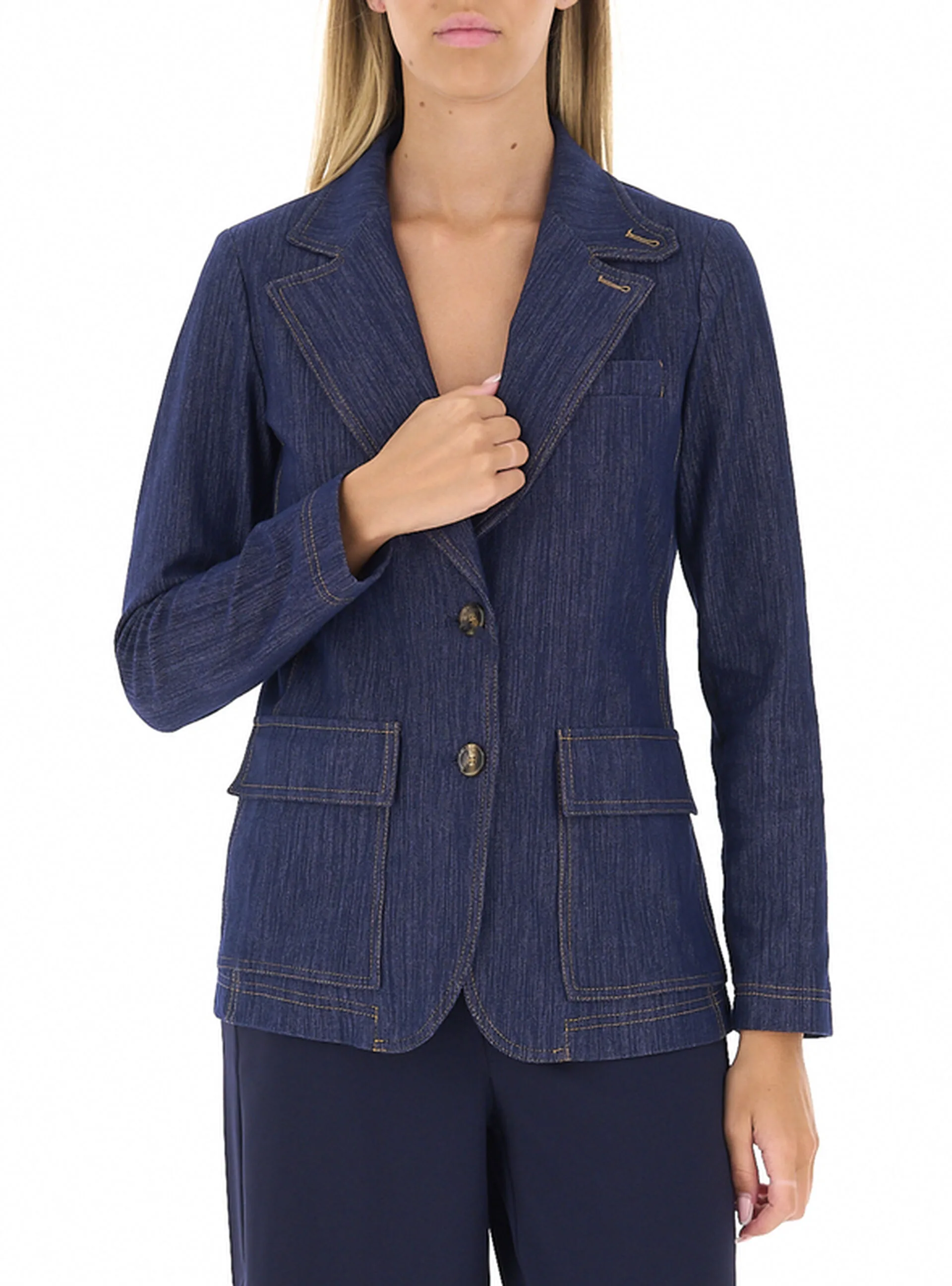 Blazer in jeans BLU SCURO 44 - Pennyblack - FashionsVida