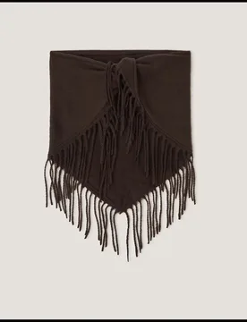 Triangle Fringed Scarf Brown Mix female - Monsoon - FashionsVida