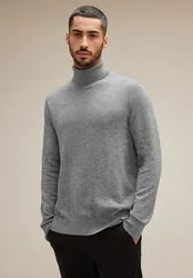 Street One Basic Rollkragen Pullover male Grau
