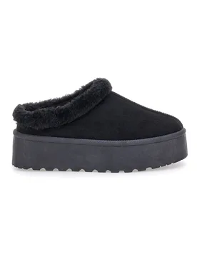 Pantofole Sabot nere con pelo con platform PK1913A 39 - PITTARELLO LOVE - FashionsVida