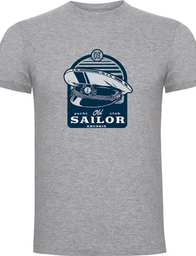 Sailor Short Sleeve T-shirt Heather Grey M Men - Kruskis - FashionsVida