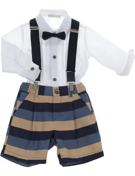 Compl. 3 Pz. Bianco/bermuda Righe 100604 - BARCELLINO - FashionsVida