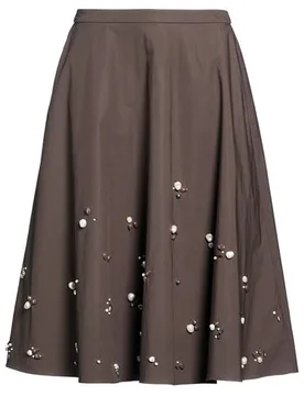 Falda midi Mujer Marrón 3 Mujer - Dorothee Schumacher - FashionsVida