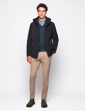 Pantalón chino de hombre custom fit estructura - Mirto - FashionsVida