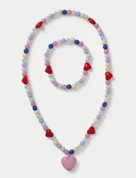 Beaded Heart Jewellery Mutlipack Multi Female