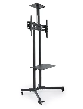 Support De Sol Pour Tv/moniteur Avec Roulettes 37-70´´ Black One Size unisex - TooQ - FashionsVida