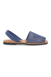 Sandali Minorchine Blu Navy in Pelle 204 38