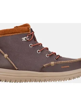 Botines de cordones de hombre en lona encerada y pana - HeyDude - FashionsVida
