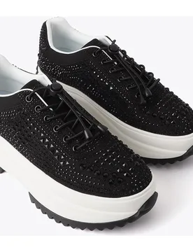 Zapatillas plataforma de mujer con aplicaciones de brillo - Lola Casademunt - FashionsVida