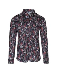 Jerseyhemd Slim Fit dunkelrot S Herren