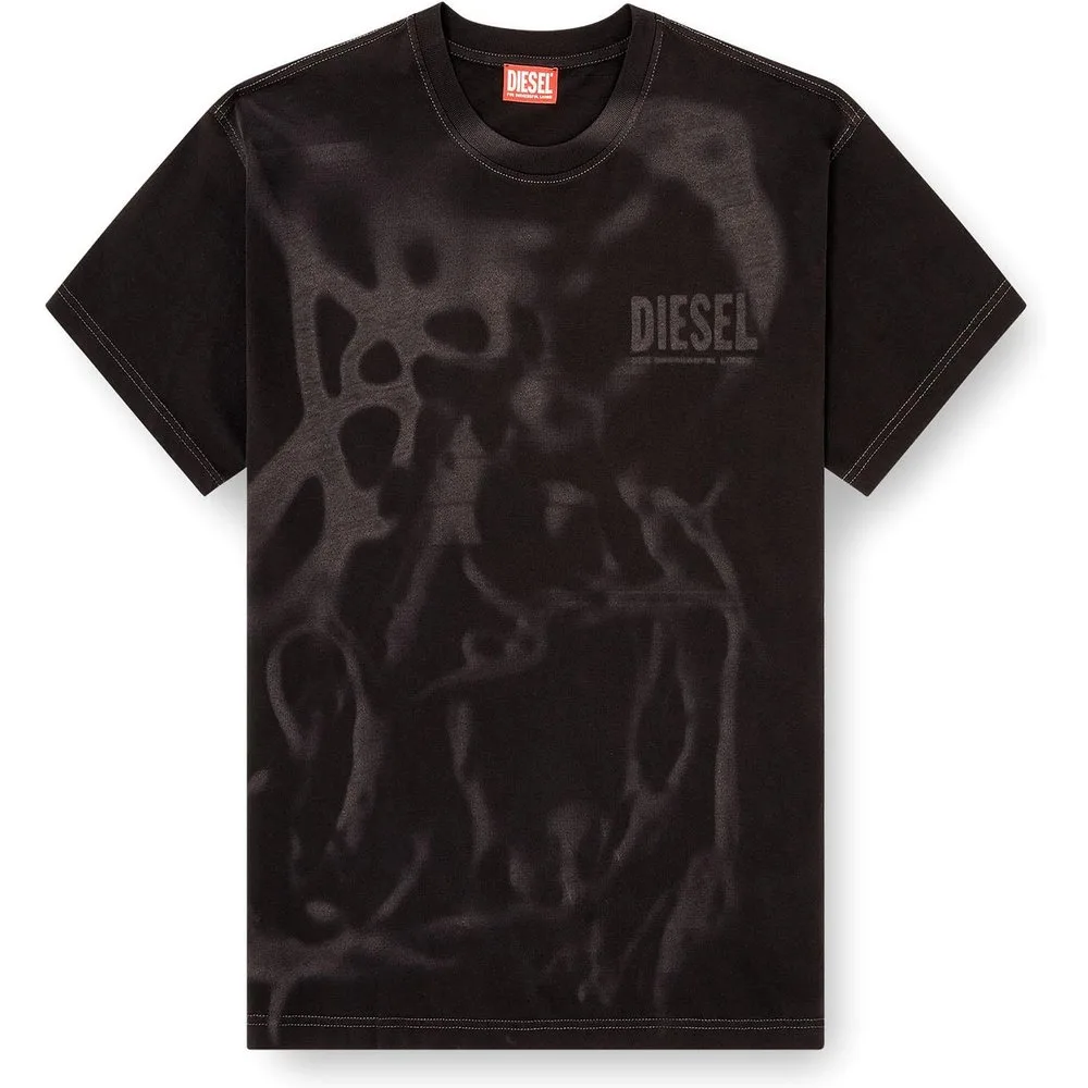 Camiseta de manga corta de hombre con estampado láser - Diesel - FashionsVida