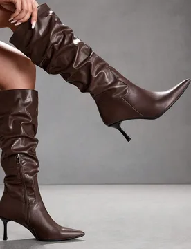 Botas altas de tacón alto y punta afilada para mujer EUR36 - Shein - FashionsVida