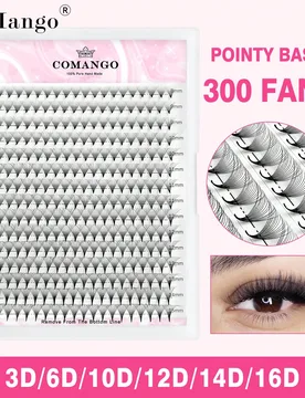 Abanicos de 3D/6D/10D/12D/14D/16D Wispy Premade Volume Fans de material importado, pestañas esponjosas premontadas, extensiones de pestañas de todos - Shein - FashionsVida