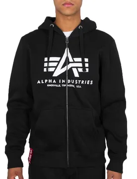 Industries Felpa Con Zip Basic Black S - ALPHA - FashionsVida