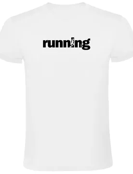 Maglietta A Maniche Corte Word Running White 2XL - Kruskis - FashionsVida