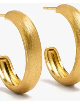 Pendientes de aro con baño de oro de 18 k - Parfois - FashionsVida