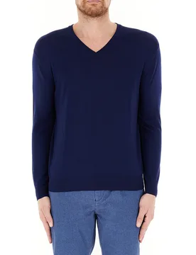 MALO Maglione in lana BLU NAVY 52 - Malo - FashionsVida