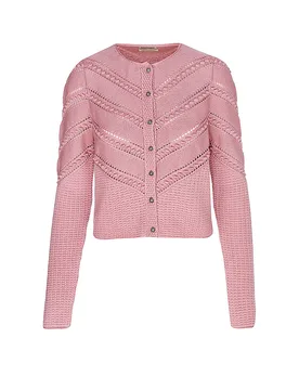 Gilet traditionnel en tricot OPHELIA rose L - Gottseidank - FashionsVida