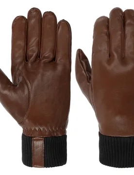 Fredrik Leather Gloves by - dark brown - Size: 10 HS - Hestra - FashionsVida