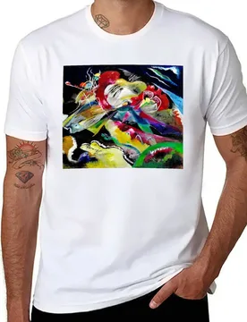Painting with White Lines Wassily Kandinsky Abstract Art T-Shirt t shirt man cotton t shirts for man cotton soft T-Shirt - Aliexpress - FashionsVida