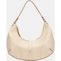 Bolso de hombro pequeño con pespuntes