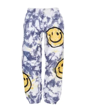 Pantalone Tuta Felpato Uomo Sun Dye Sweatpants X Smiley Yellow/blue Tie Dye - MARKET - FashionsVida