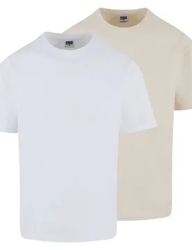 T-shirt à Manches Courtes Tb8012a 2 Unités White Sand / White S - Urban classics - FashionsVida