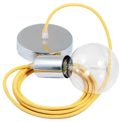 Cables Suspension Luminaire Rm10 2 M Yellow / Chrome Plated One Size