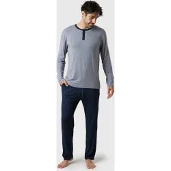 Pijama largo de hombre de modal color