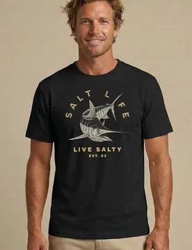 Marlin Rush Retro Mens T-Shirt - Salt Life - FashionsVida