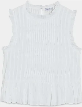 Top de mujer sin mangas con detalle pliegues - Noon - FashionsVida